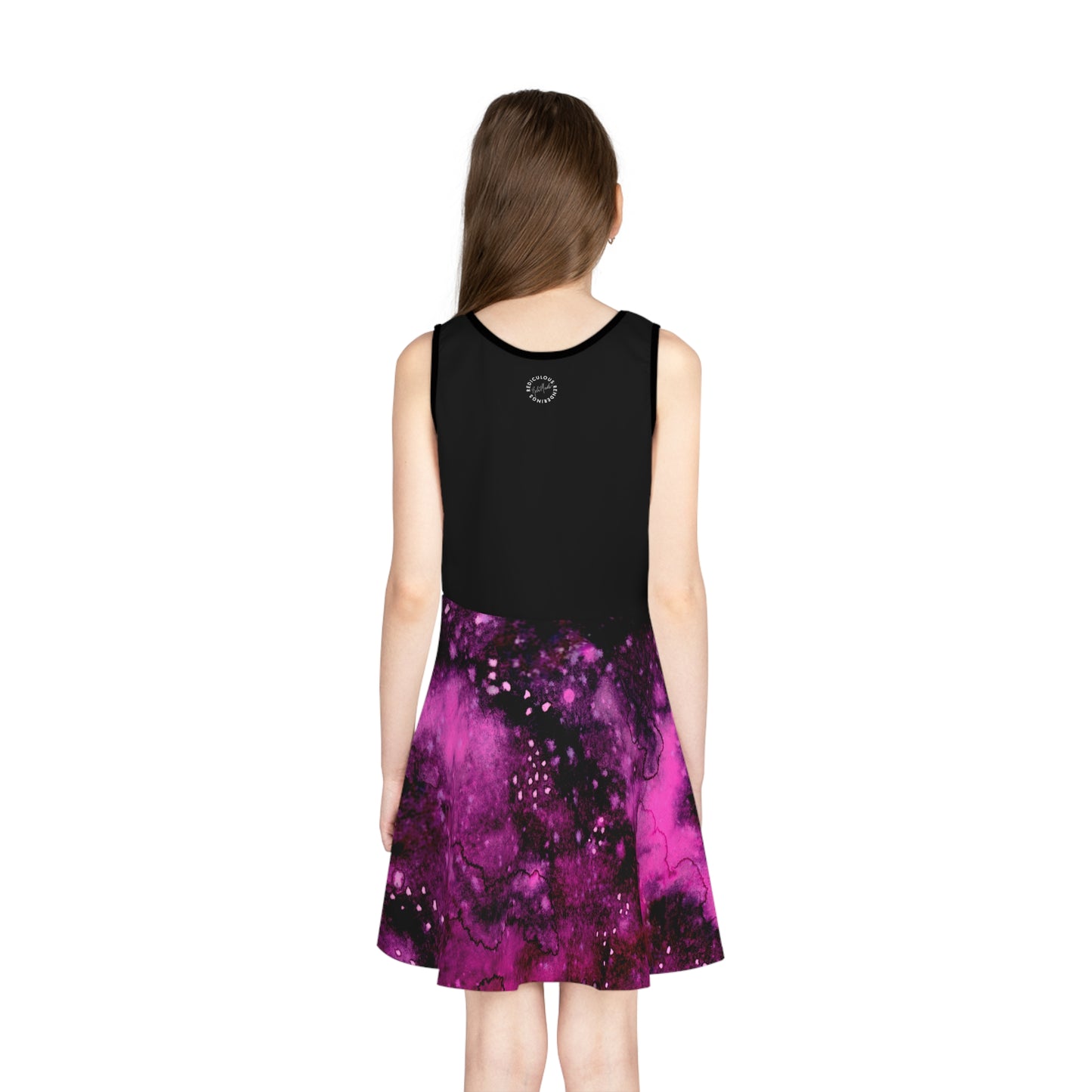 Rose Colored Galaxy Girls' Sleeveless Sundress (AOP)