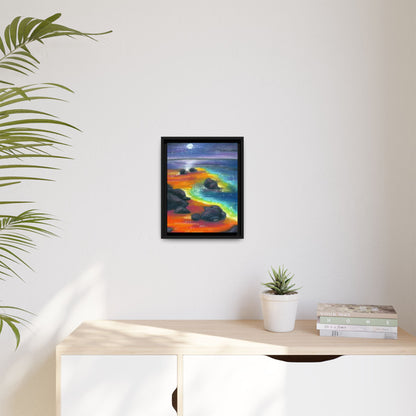 Beach at Night Frame Wall Art