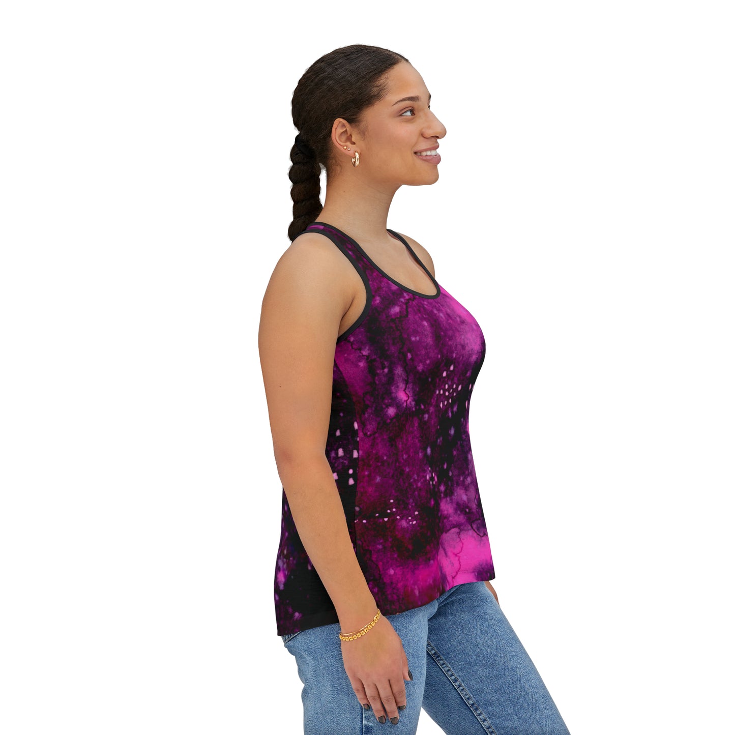 Rose Colored Galaxy Women's Tank Top (AOP)