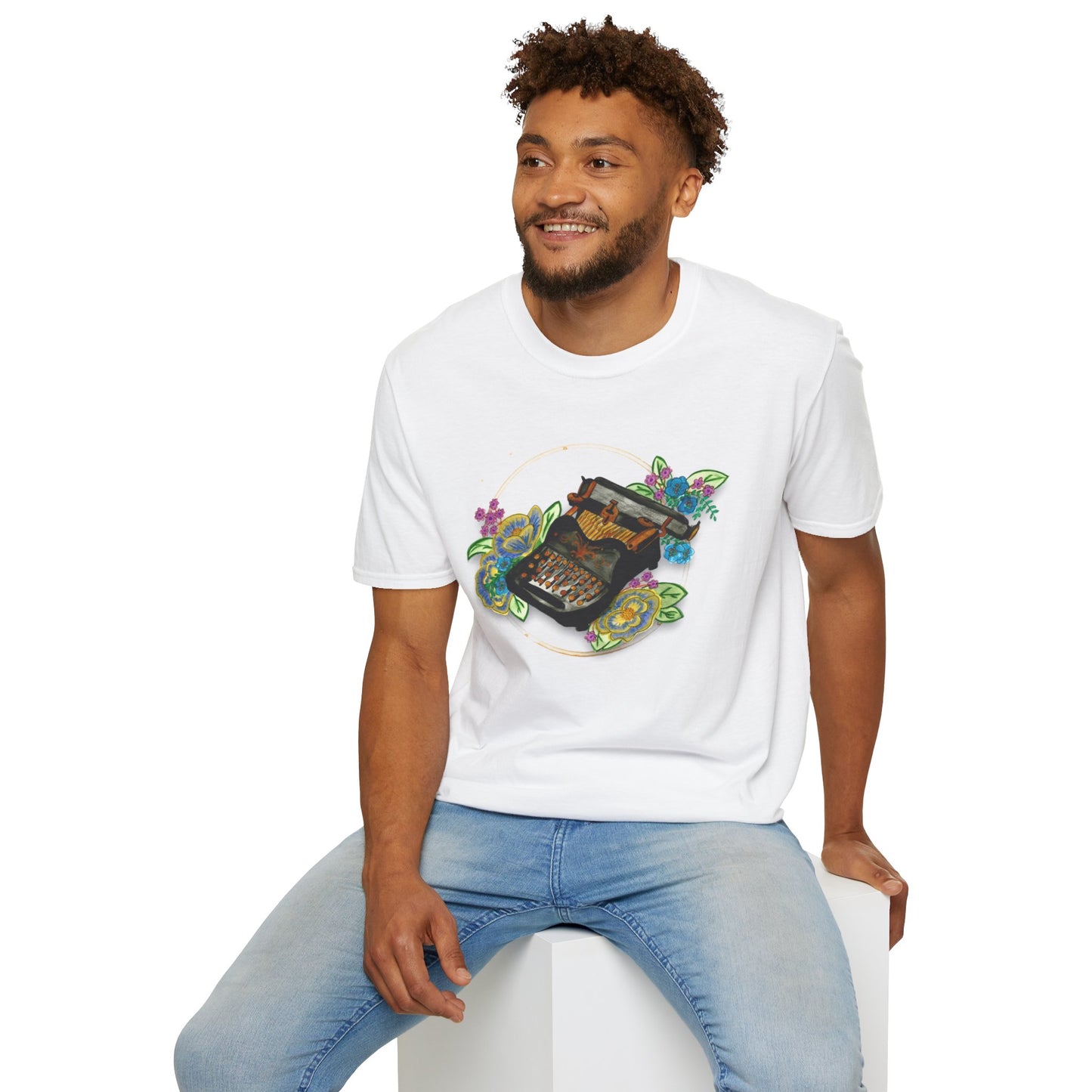 Vintage Typewriter Unisex Softstyle T-Shirt