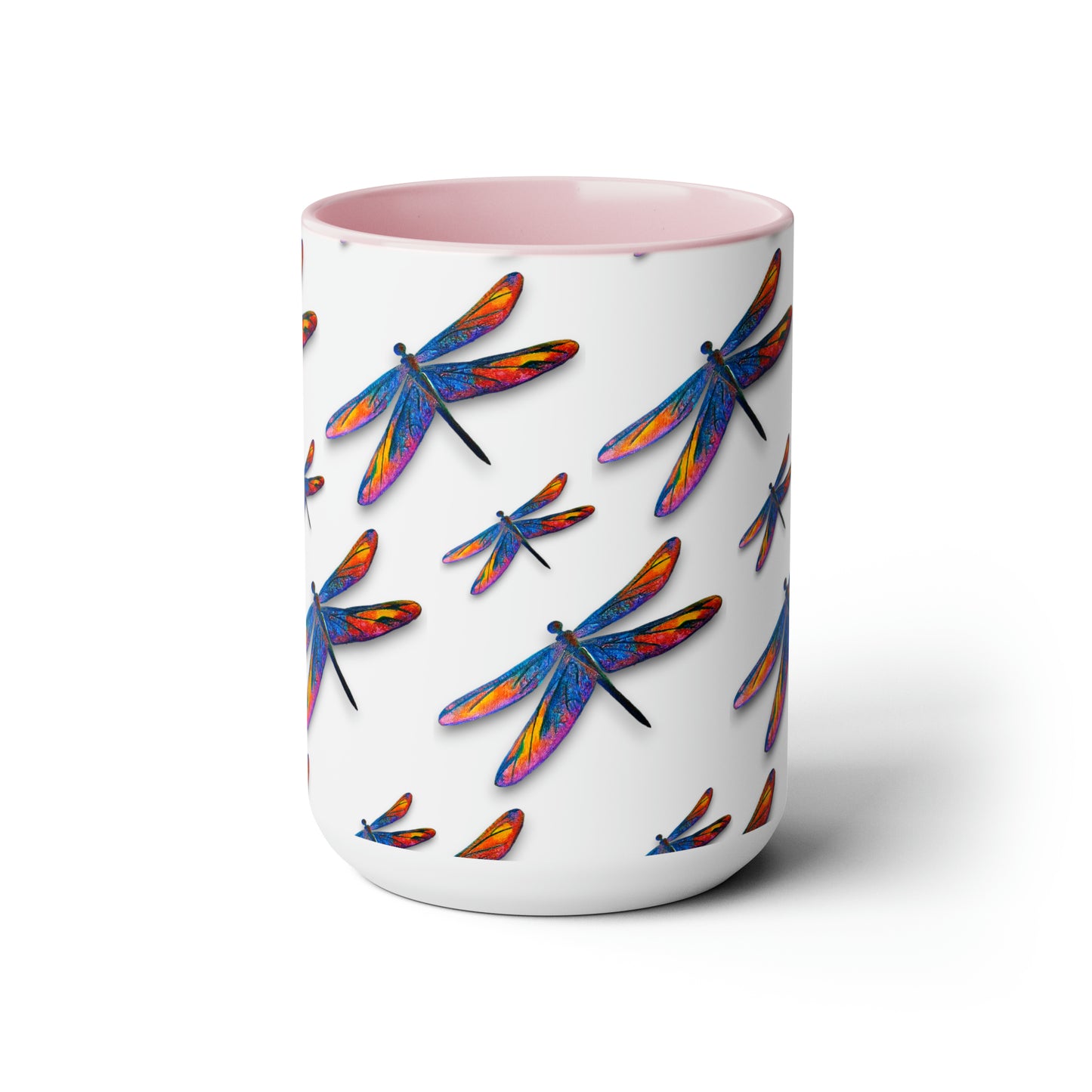 Dragonfly Two-Tone Coffee Mugs, 15oz