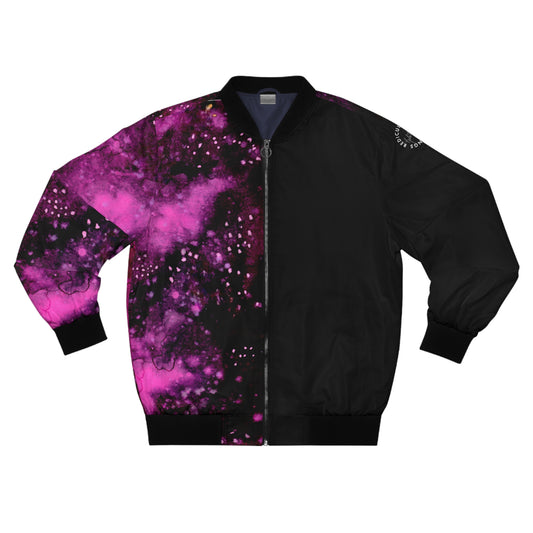 Rose Colored Galaxy Men's Bomber Jacket (AOP)