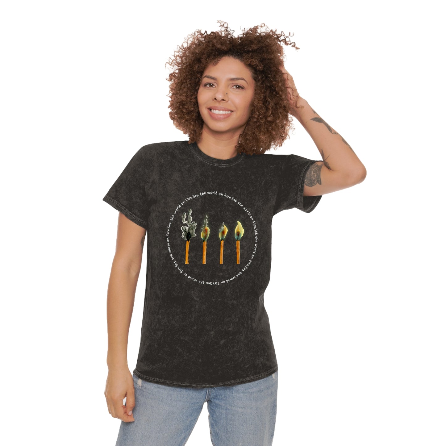 Set the World on Fire Mineral Unisex Wash T-Shirt