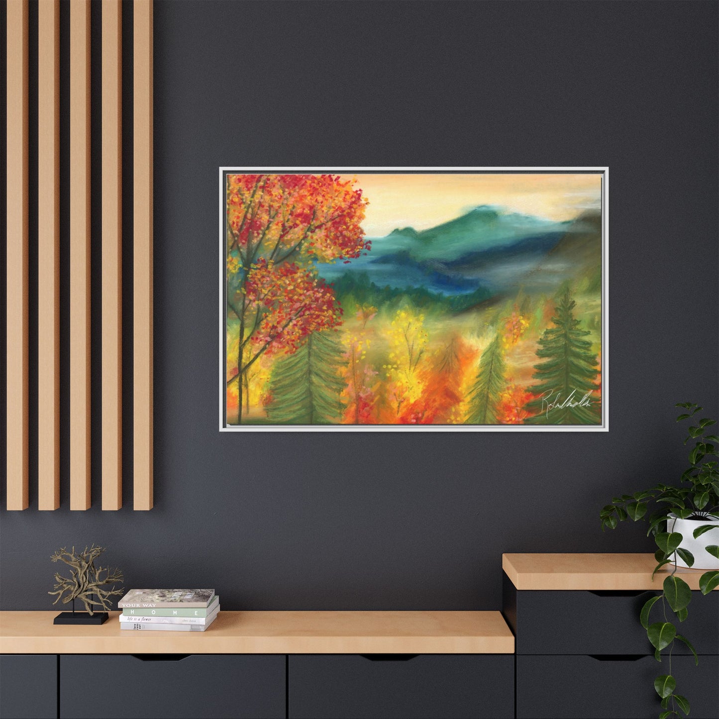 Fall Mountains Framed Wall Art