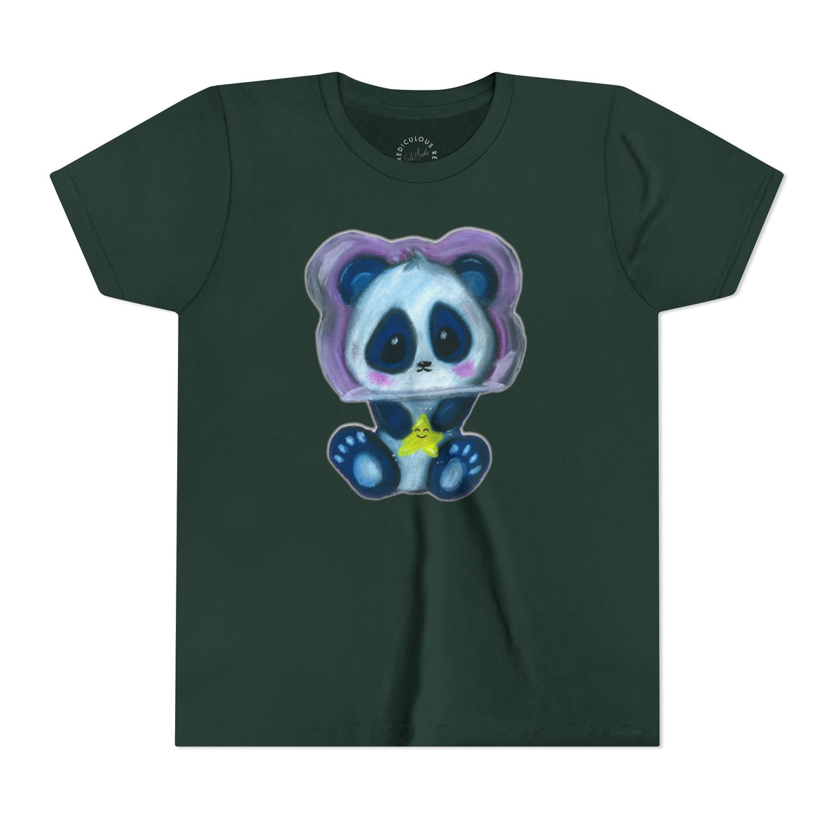 Cute Star Panda Youth Tee — Adorable Cartoon Panda Kids T-Shirt