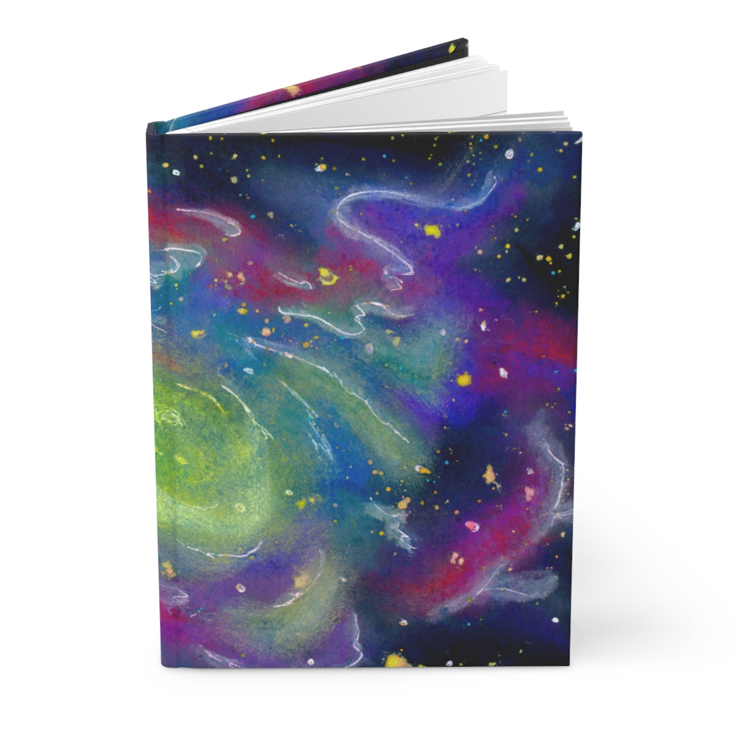 Rainbow Vortex Galaxy Hardcover Journal Matte 150 Pages, Printed Cover