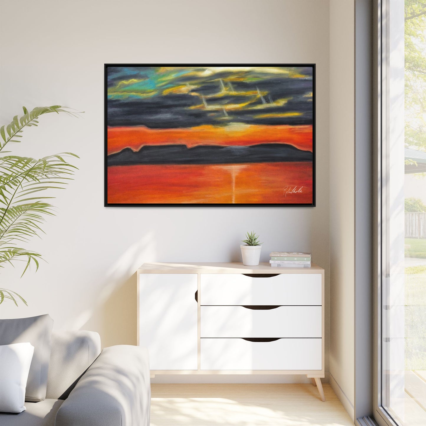 Sleeping Giant at Sunset Framed Wall Art