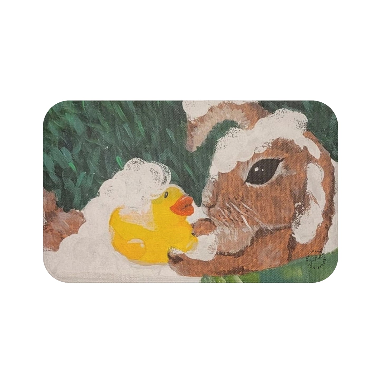 Rabbit Bath Mat  Anti-Slip, 100% Microfiber Rug- Home & Bathroom Supplies