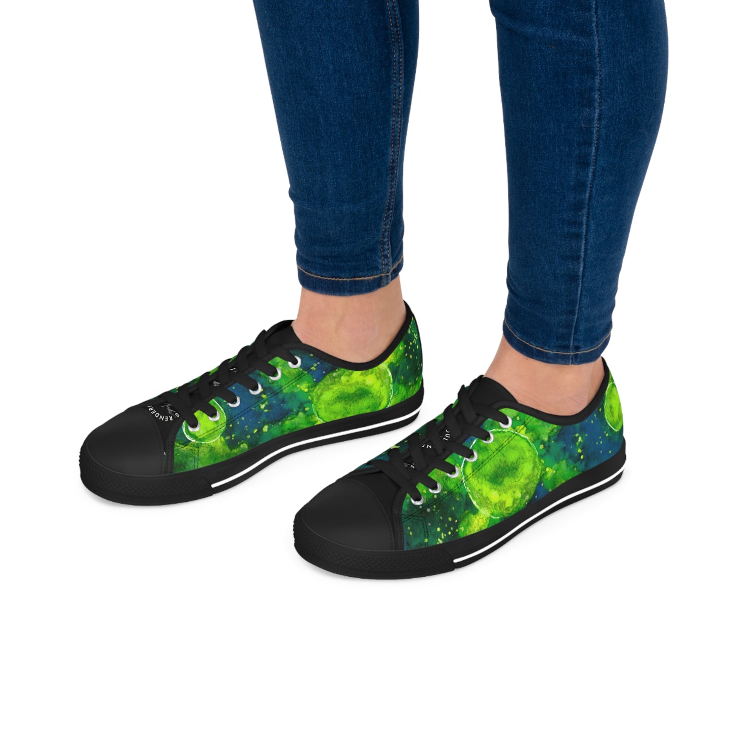 Green Galaxy Unisex Classic Low Top Sneakers Closed Toe Casual Walking Fashion Shoes