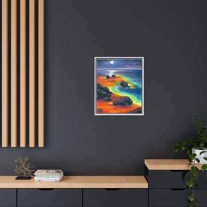 Beach at Night Frame Wall Art