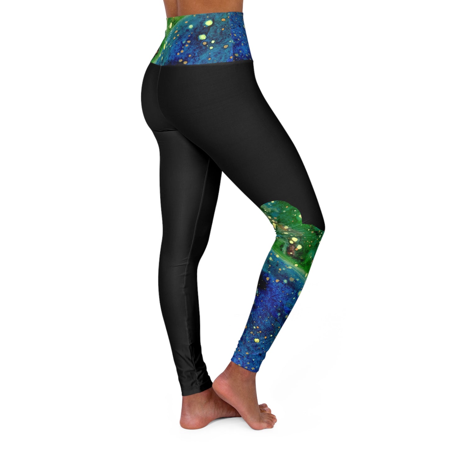 Blue Planet Galaxy High Waisted Yoga Leggings (AOP)