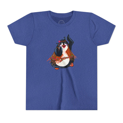 Kids Dancing Penguin Tee — Cute 60s Retro Penguin Graphic Youth T‑Shirt