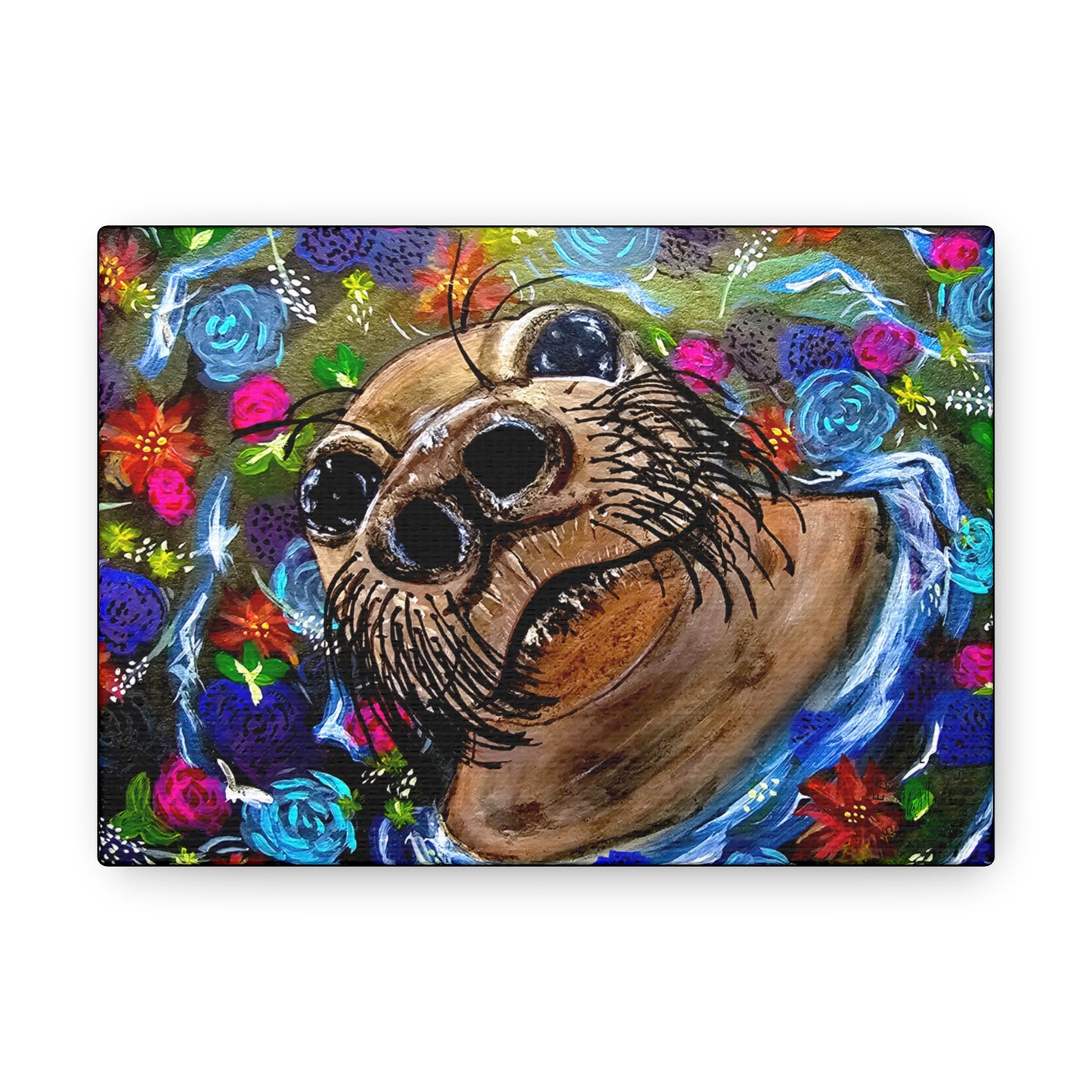 Flower Seal Canvas Gallery Wraps