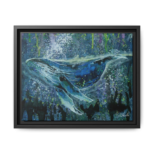 Watercolor Whale Framed Wall Art