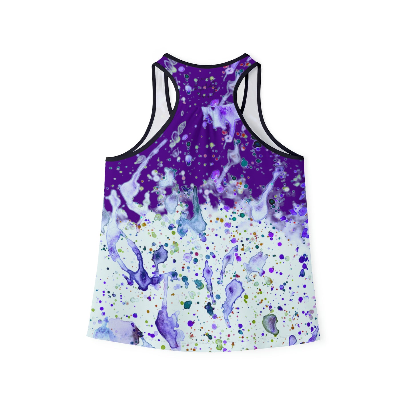 Purple Color Splash Women's Tank Top (AOP)