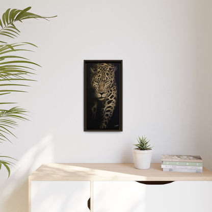 Leopard at Night Framed Wall Art