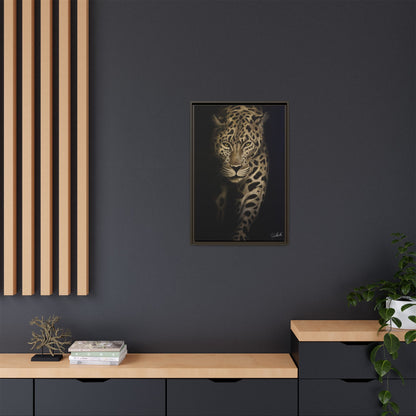 Leopard at Night Framed Wall Art