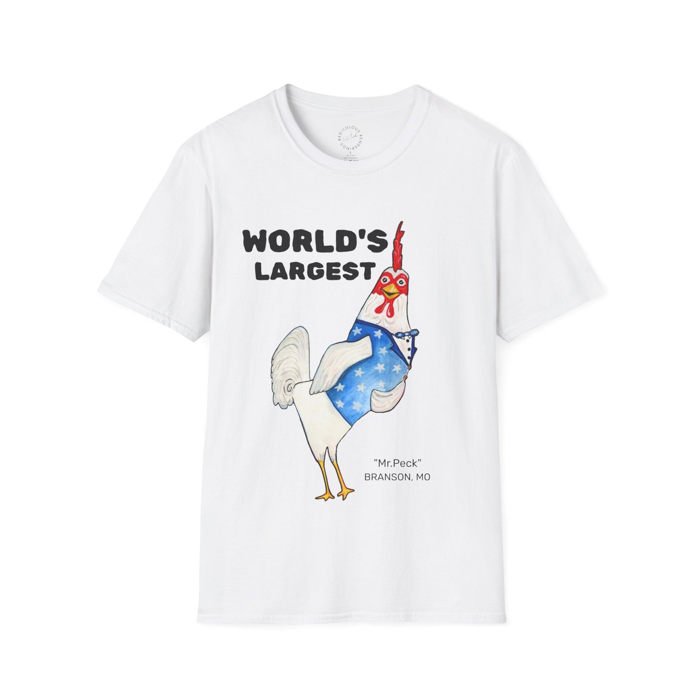 World's Largest Chicken T-Shirt — Funny Patriotic Rooster Tee