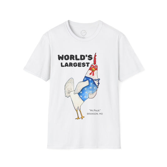 World's Largest Chicken T-Shirt — Funny Patriotic Rooster Tee