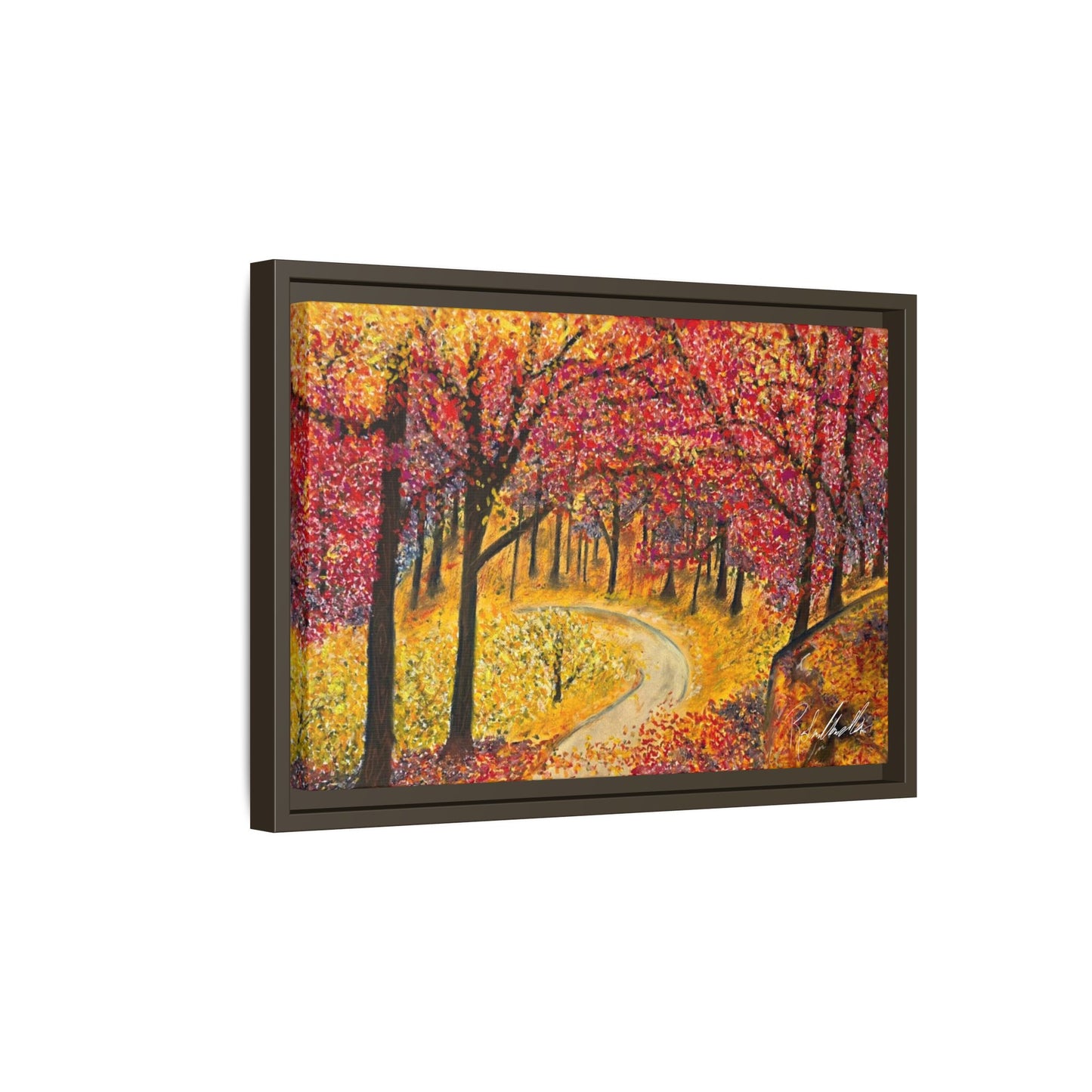 Vibrant Fall Forest Framed Wall Art