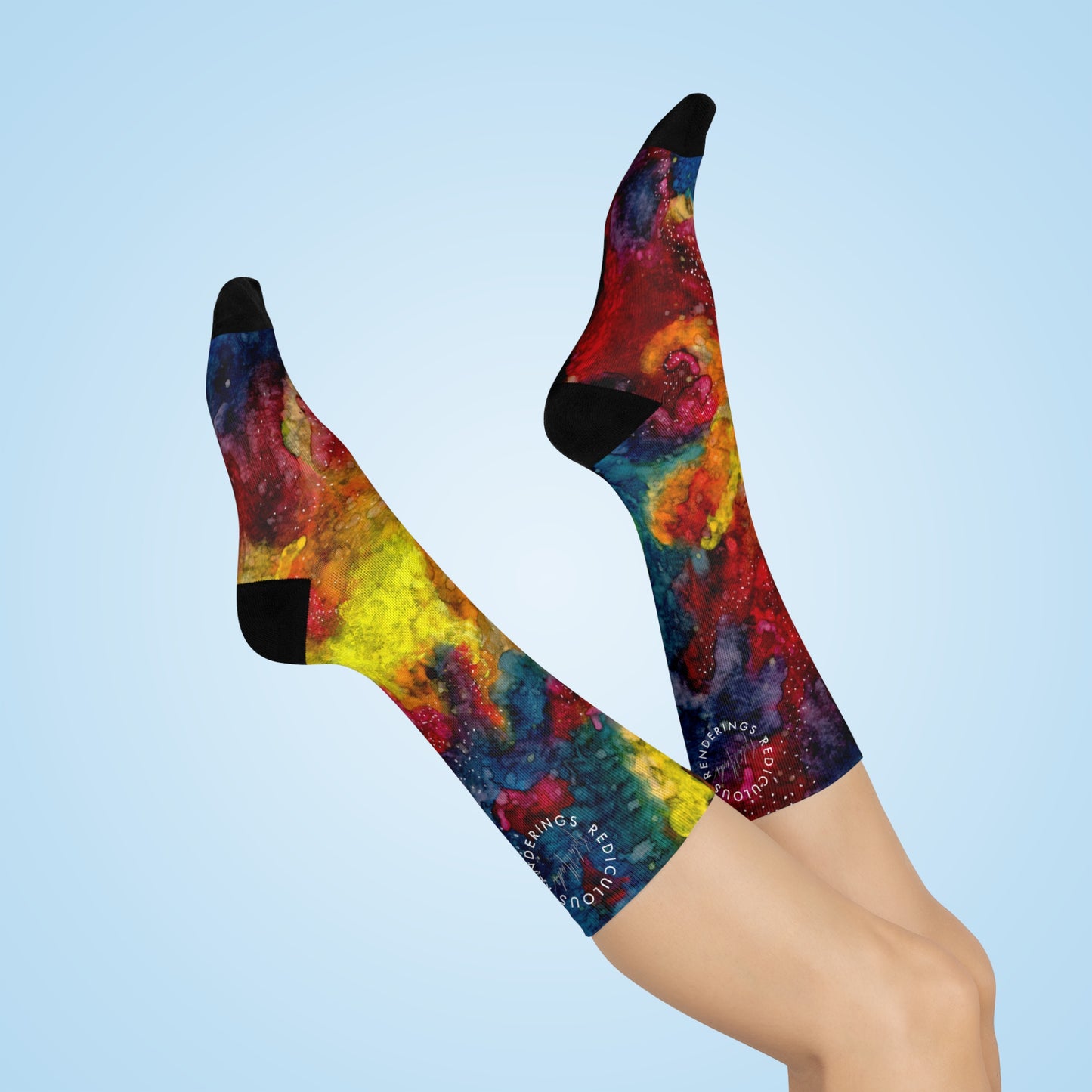 Sunset Clouds Galaxy Cushioned Crew Socks