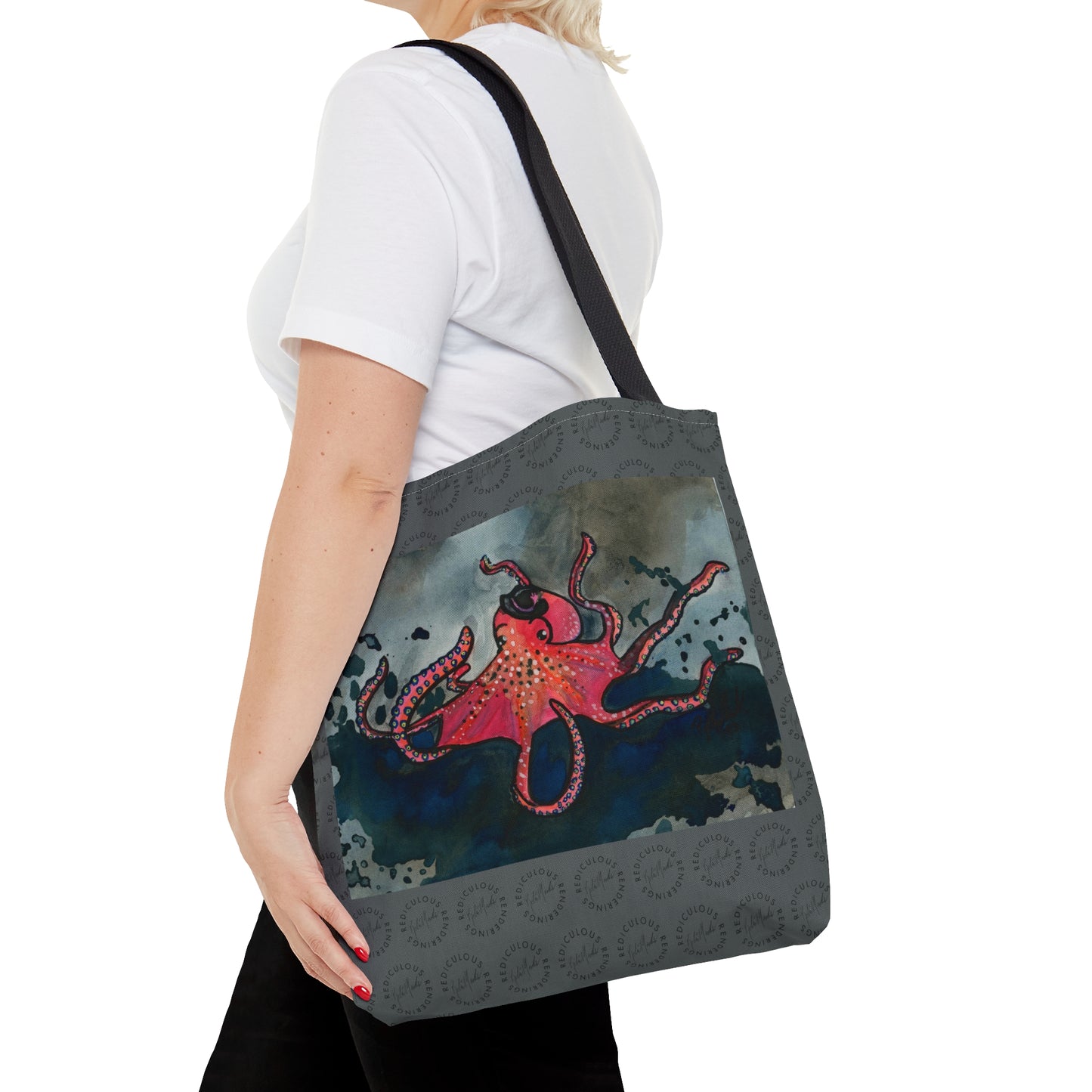 Red Octopus Tote