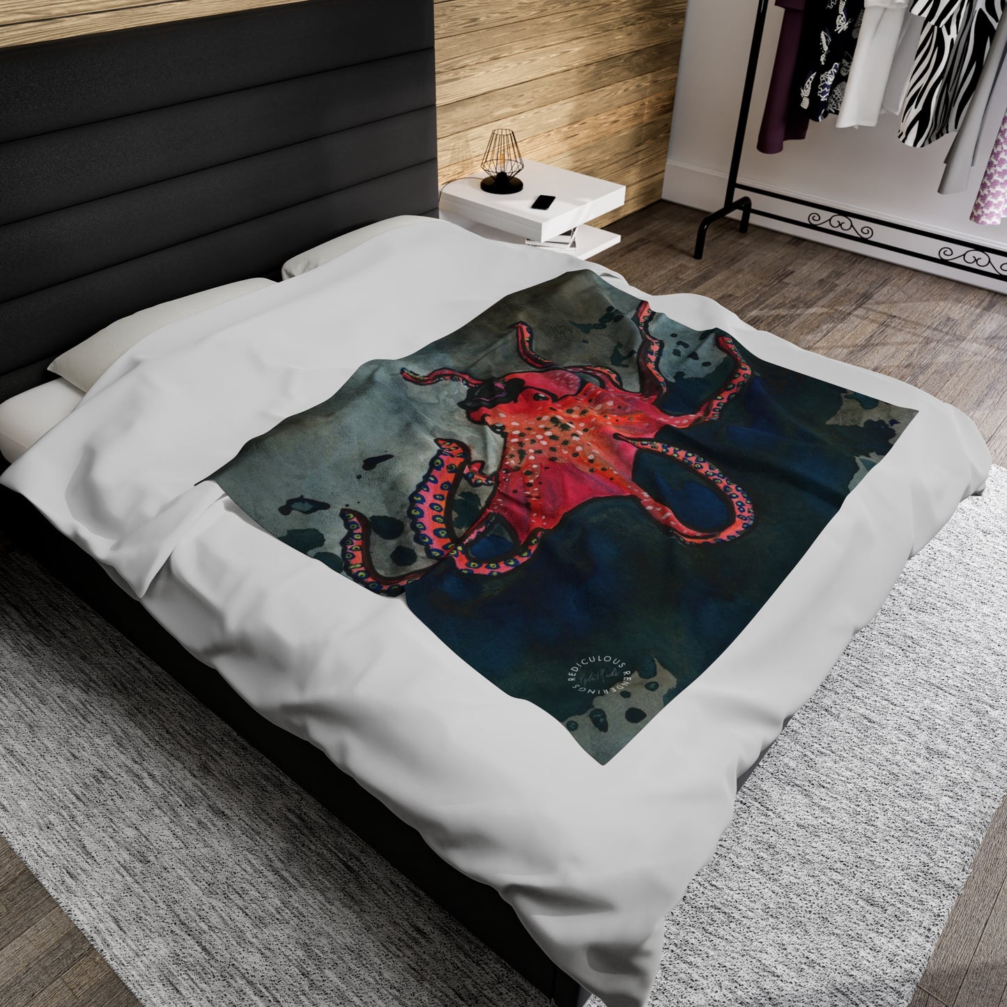 Octopus Velveteen Plush Blanket