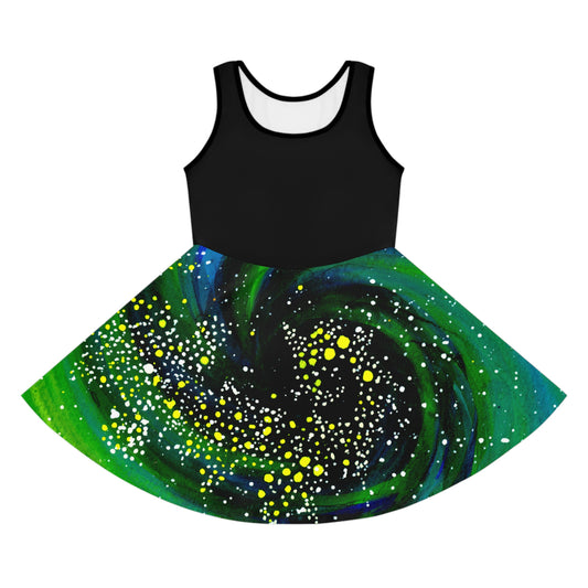 Spiral Galaxy Girls' Sleeveless Sundress (AOP)