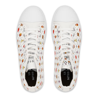 Women's High Top Sneakers — Cute Autumn Animal Cow Pattern Casual Shoes