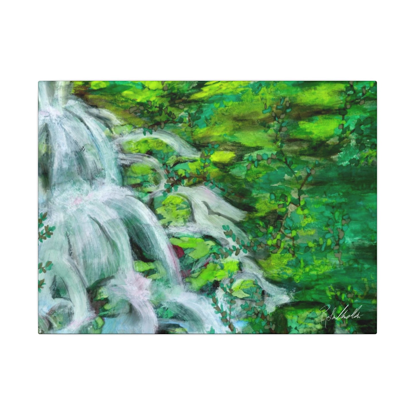Mossy Waterfall Canvas Gallery Wrap