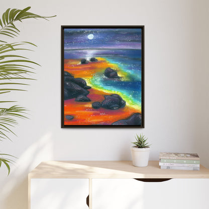 Beach at Night Frame Wall Art