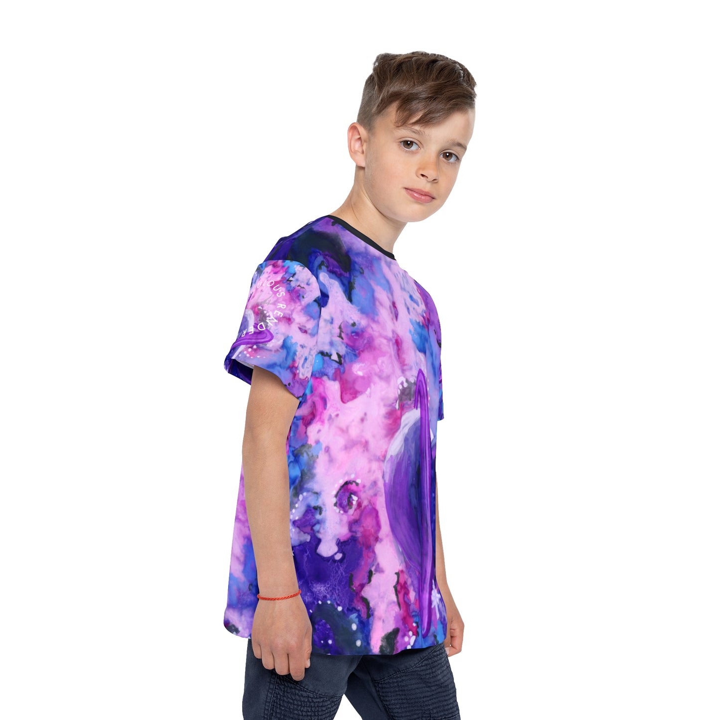 Purple Galaxy Kids Sports Jersey (AOP)