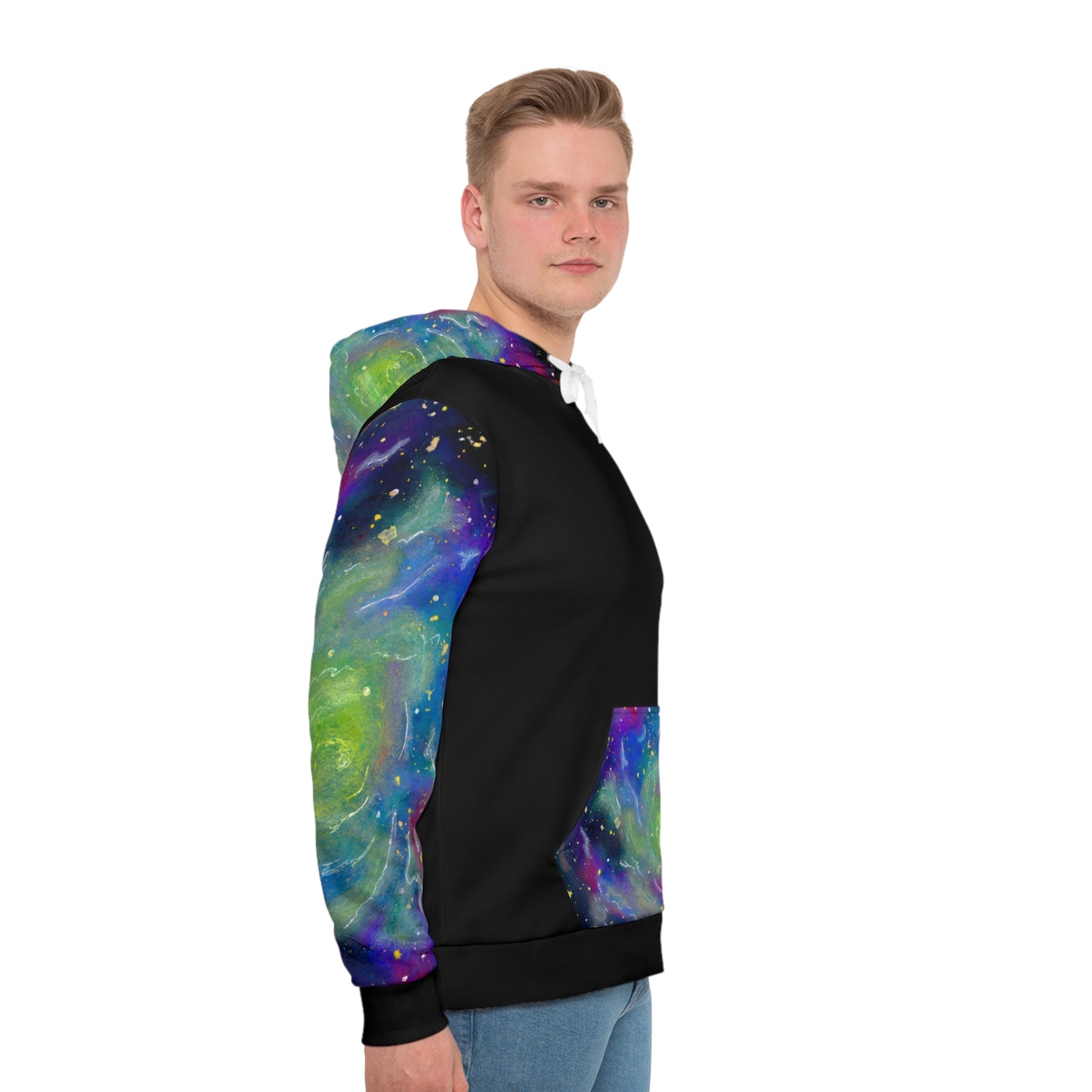 Rainbow Vortex Galaxy Unisex Fashion Hoodie (AOP)