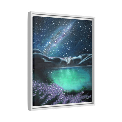Night Sky over Spring Lake Framed Wall Art