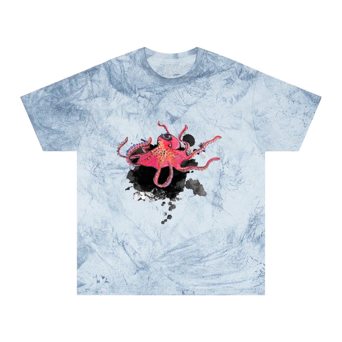 Red Octopus Unisex Color Blast T-Shirt