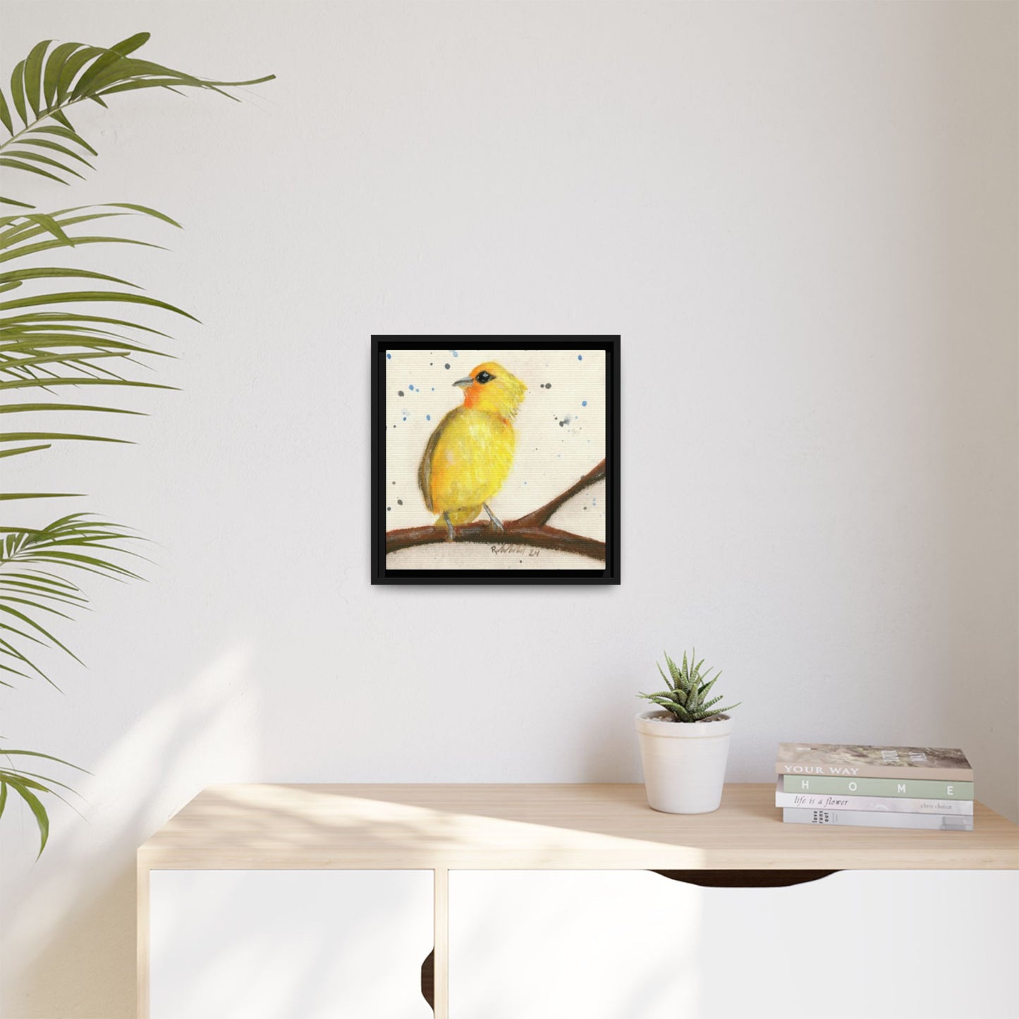Yellow Canary Bird Framed Wall Art