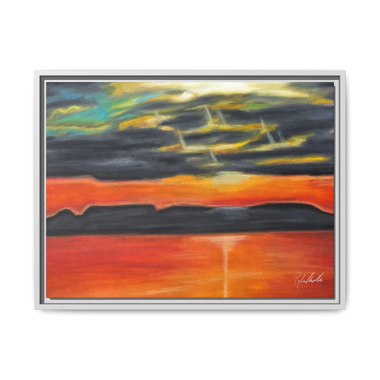 Sleeping Giant at Sunset Framed Wall Art