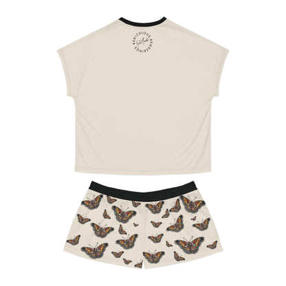 Butterfly Dream Women's Short Pajama Set – Vintage Monarch Print