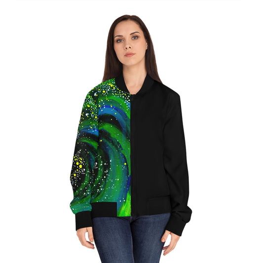 Spiral Galaxy Women's Bomber Jacket (AOP)