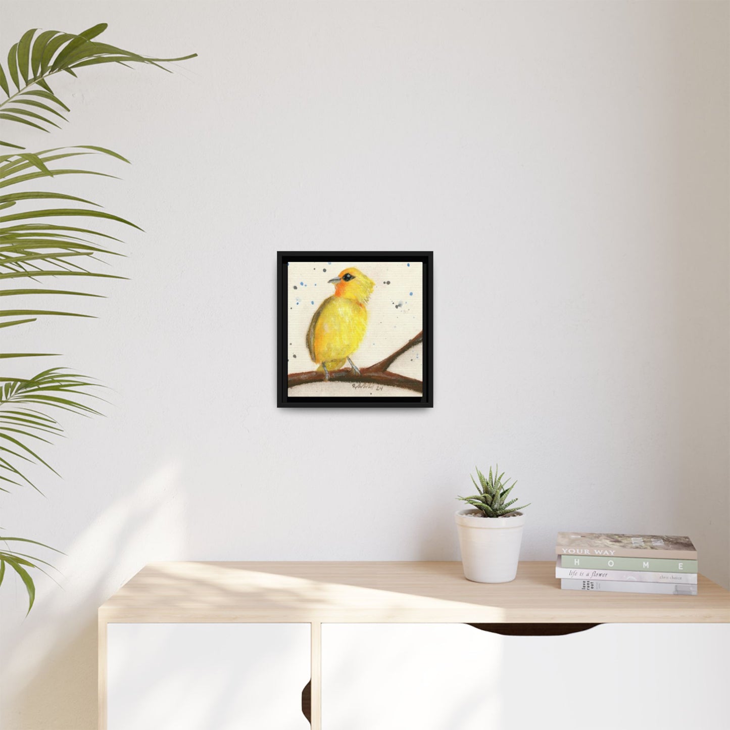 Yellow Canary Bird Framed Wall Art