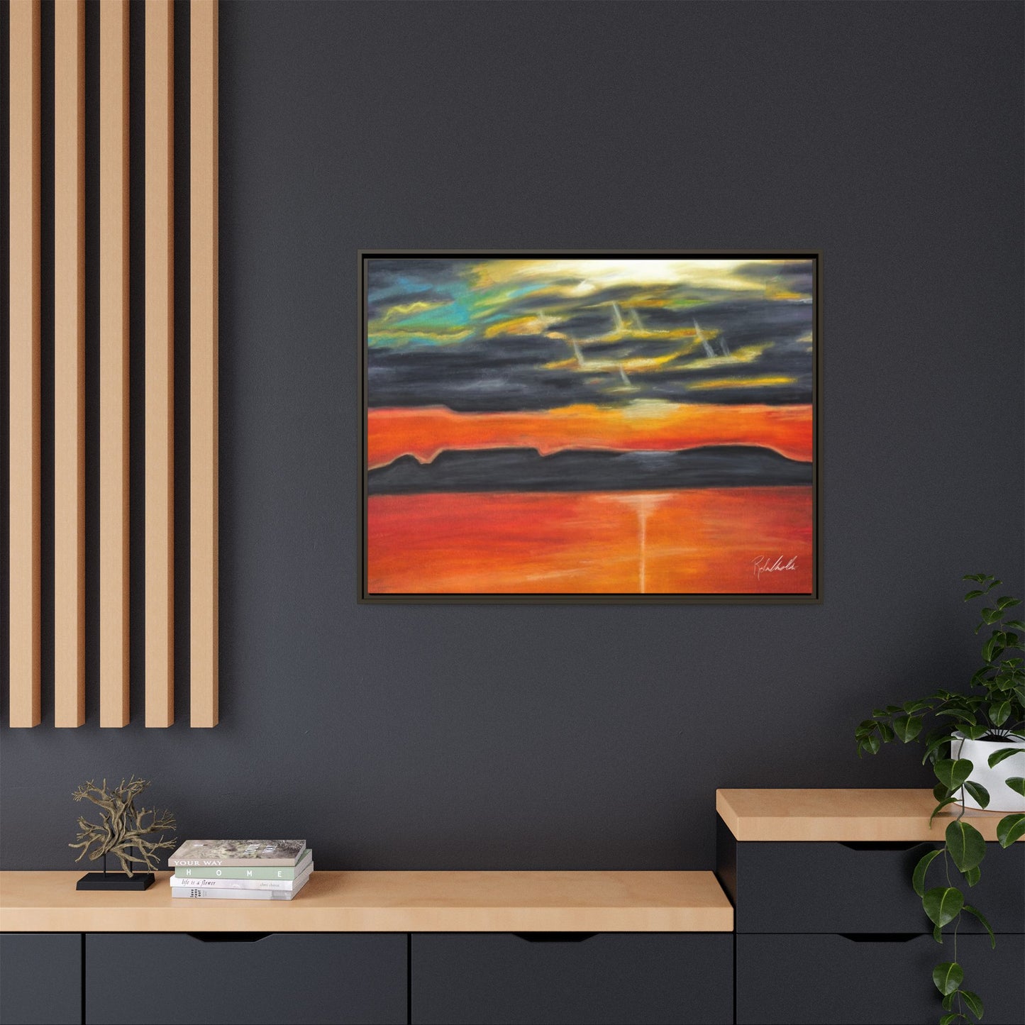 Sleeping Giant at Sunset Framed Wall Art