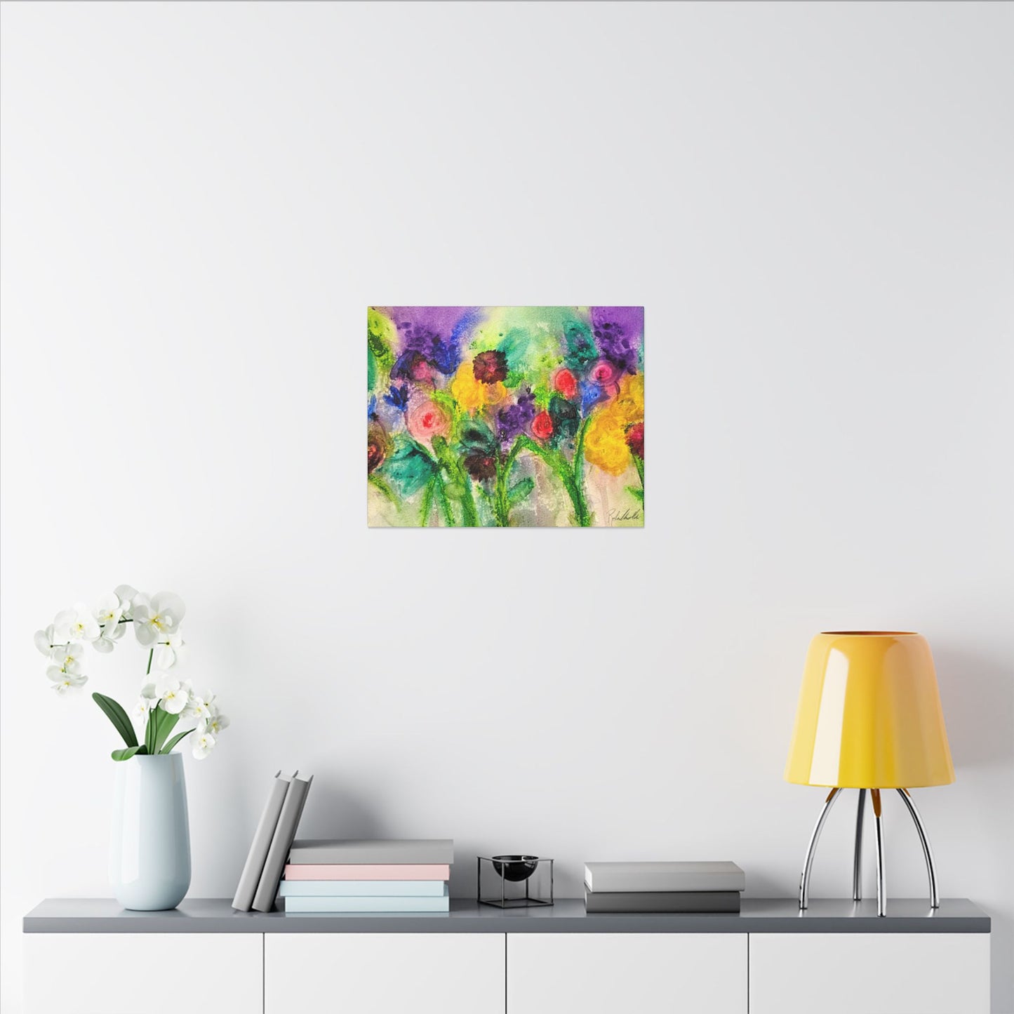 Abstract Flowers Canvas Gallery Wrap