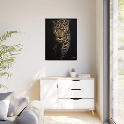 Leopard at Night Framed Wall Art