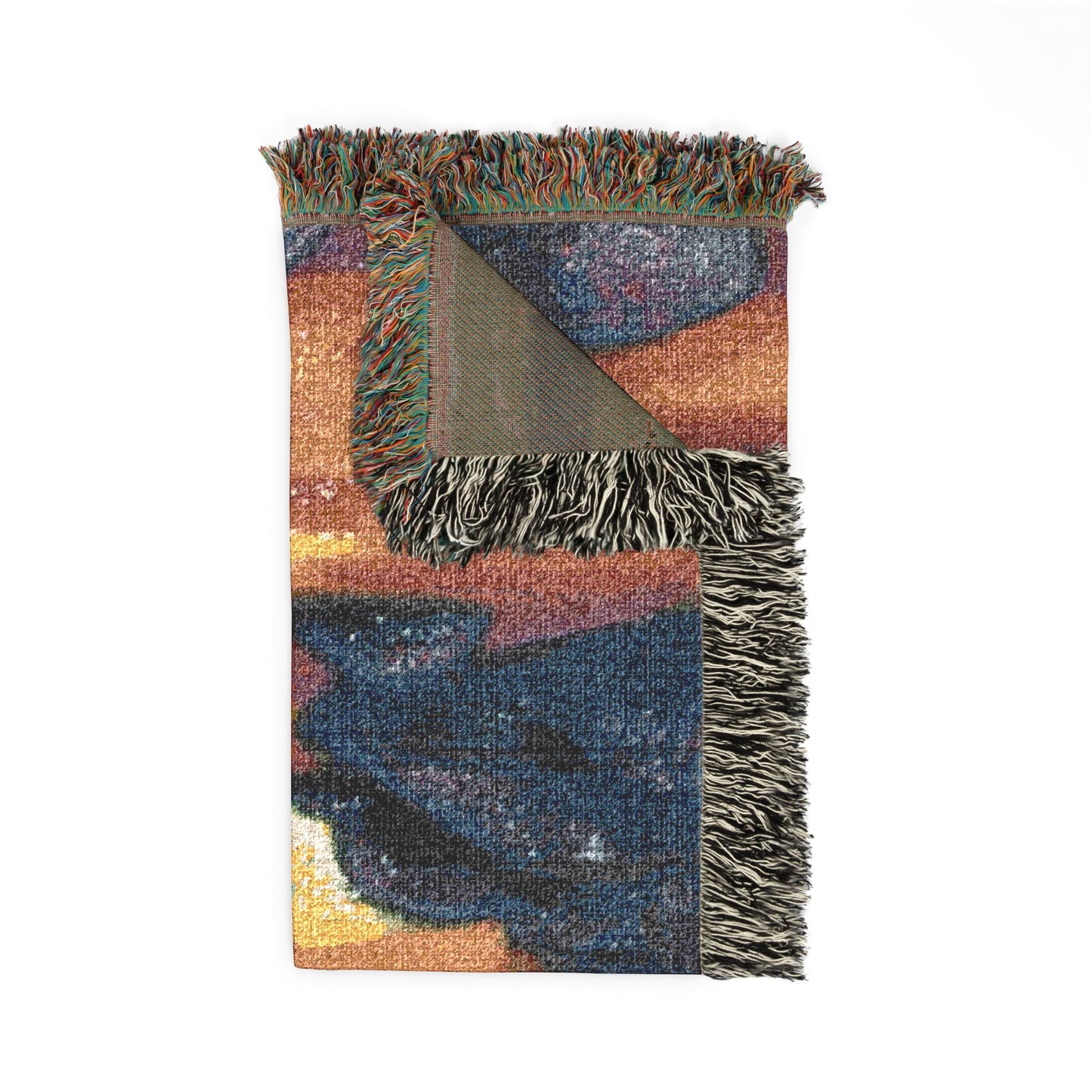 Abstract Beach Woven Blanket – Colorful Tapestry Throw