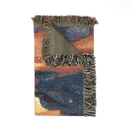 Abstract Beach Woven Blanket – Colorful Tapestry Throw