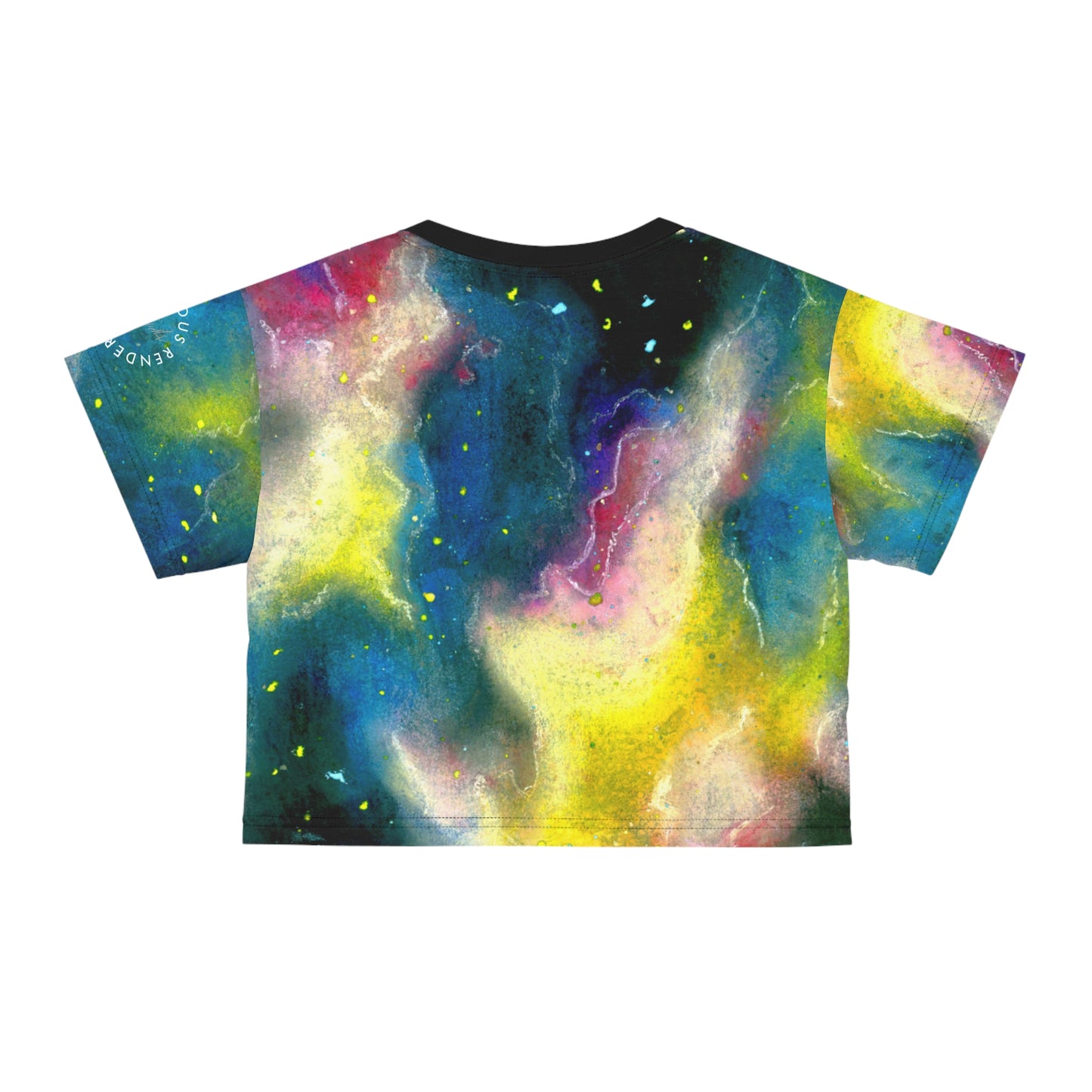 Galaxy Nebula Crop Tee — Colorful Cosmic All-Over Print