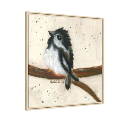 Black Finch Bird Framed Wall Art