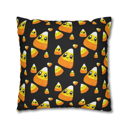Cute Candy Corn Pattern Pillowcase — Halloween Decorative Throw Pillow Cover