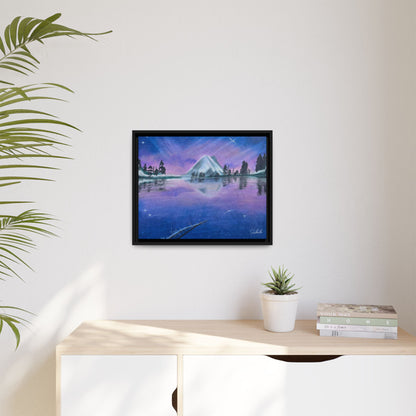 Purple Sky Over Lone Mountain Framed Wall Art