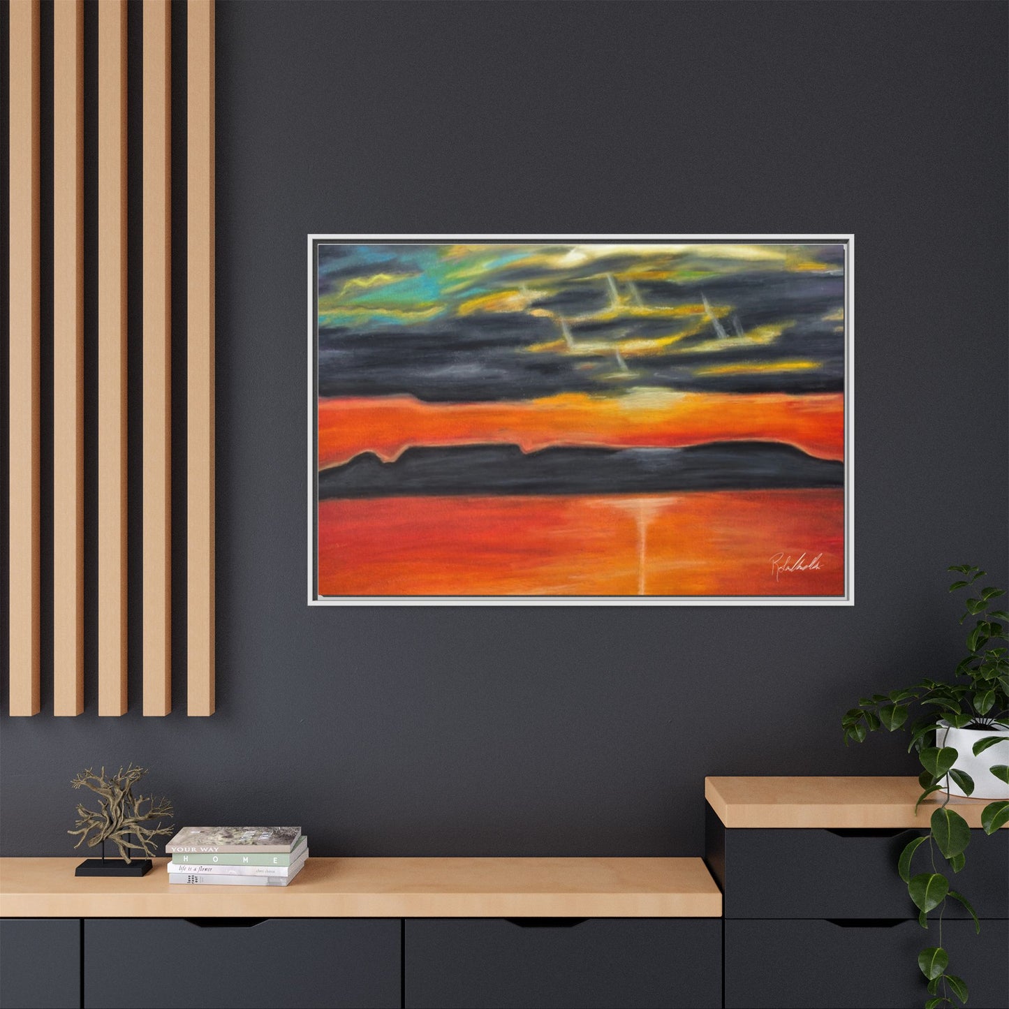 Sleeping Giant at Sunset Framed Wall Art